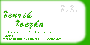 henrik koczka business card